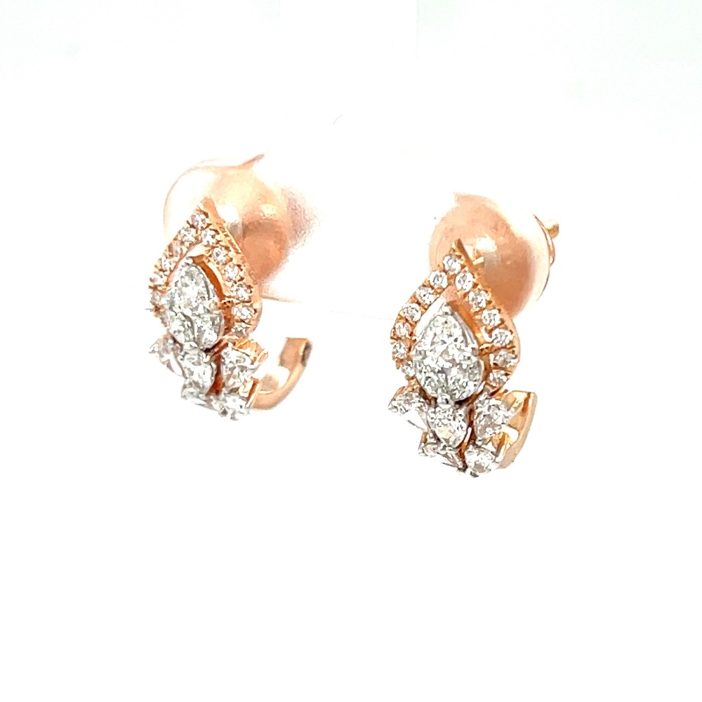 Terresa Diamond Half Hoop Earrings