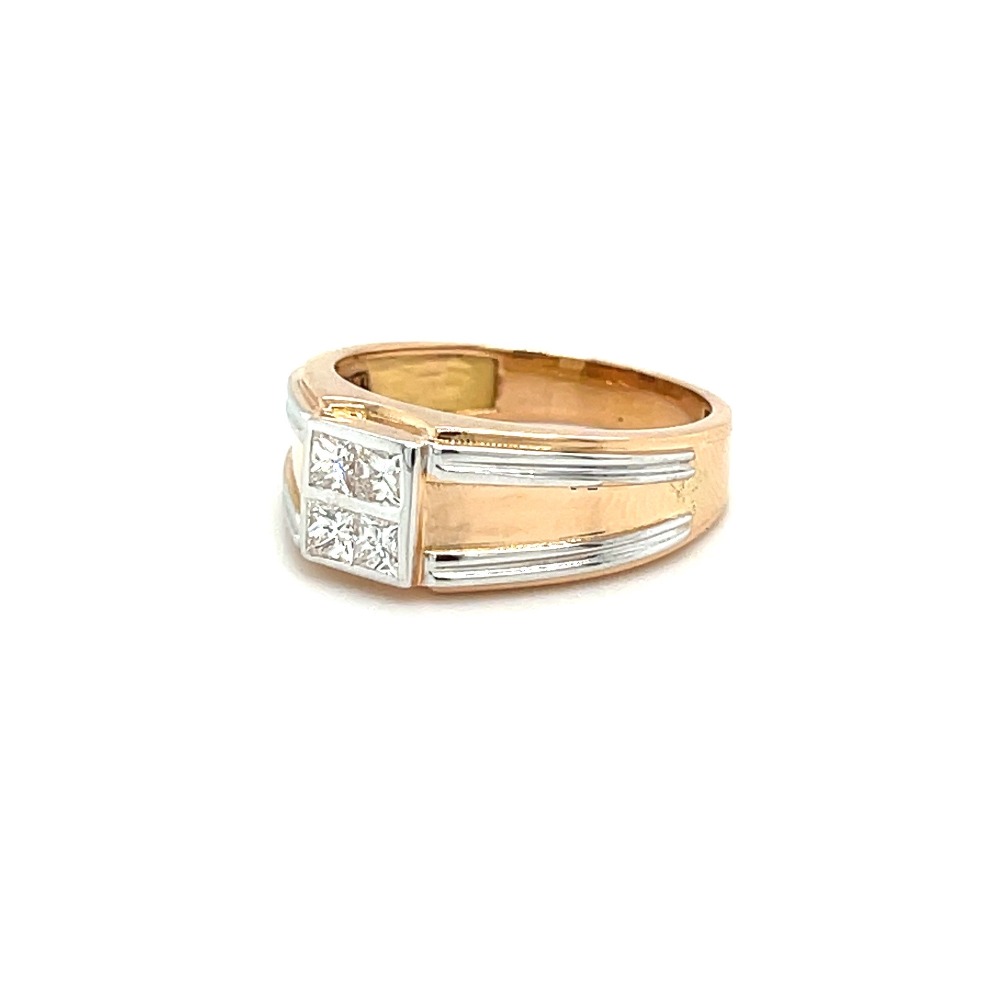Square Princess Diamond Ring for Men