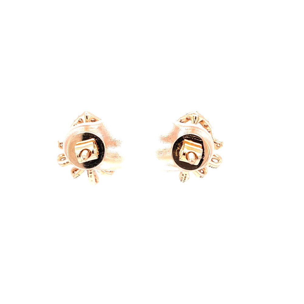 Fancy diamond studs with pear diamonds in rose gold 0top183