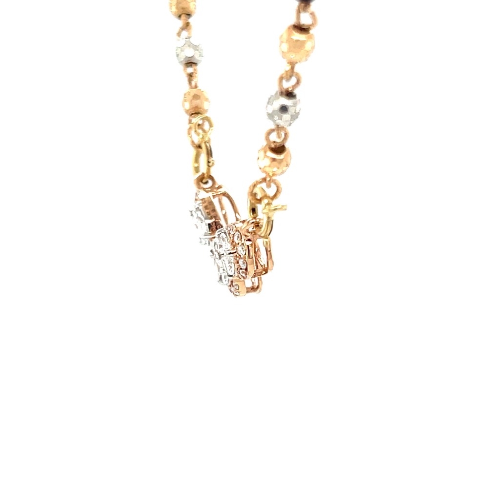 Fancy Diamond Mangalsutra Tanmaniya Pendant for Wedding