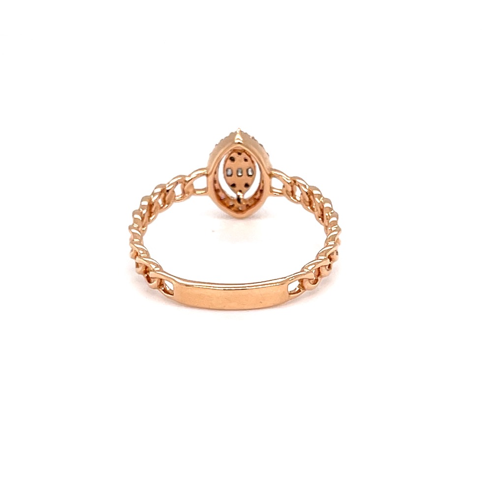 Marquise shape pressure set in cuban band design with baguettes