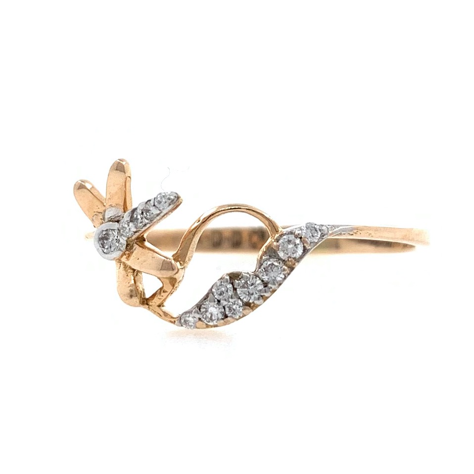 18kt / 750 rose gold Diamond Ring for Ladies 9LR212