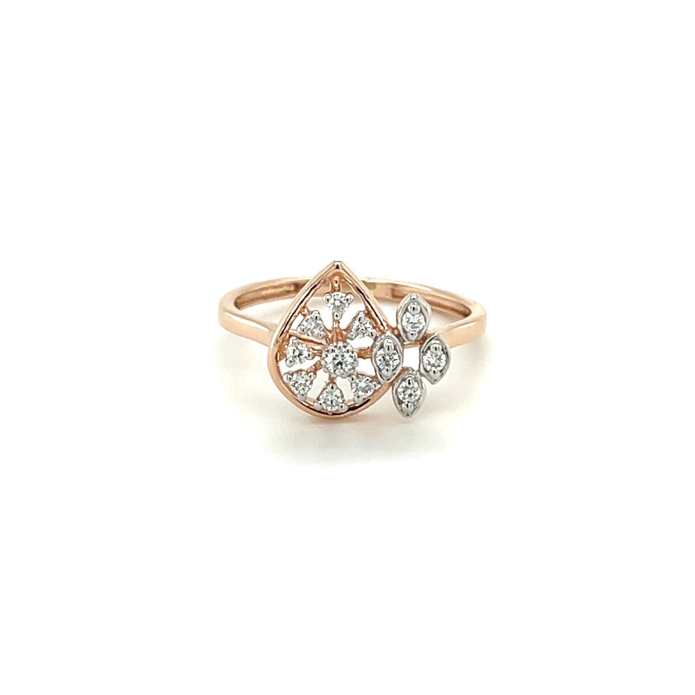 Teardrop Diamond Cluster Ring in 14...